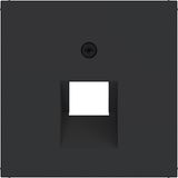 Central PL data socket 1-way, angled output, A.x/C.x, matte black