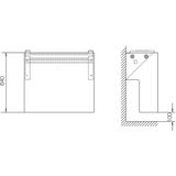 Wall bracket, CDC, size 1, with cover plate, 6 x plug slide, 50 - 185 