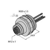 Female Flange with Stranded Wires, Front-mounted   EC-FKD4-1.5/20