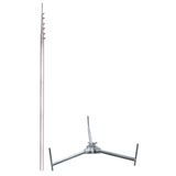 -SET- telescopic air-term. rod L 5.2 m Al with tripod R 560 mm HDG ste