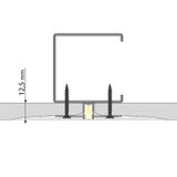 Built-in AL aluminum profile for plasterboard, 48x12mm, incl. matte diffuser, 2 m