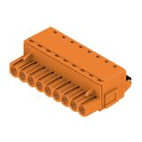 PCB plug-in connector, female plug, 5.08 mm, Number of poles: 9, 180°, PUSH IN with actuator, Clamping range, max. : 3.31 mm², Box
