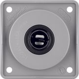 Socket outlet 12 V, Integro Module inserts, grey glossy