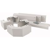 XAP020606C Plinth, corner section, HxWxD=200x650x650mm, grey