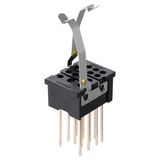 Relay base for MY4 relay, wire wrap type with hold down clips PY  1206D