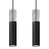 HANGING LAMP BORGIO 2 BLACK GU10 2X40W IP20