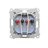 IP44 socket outlet with Schuko earthing, shutters and frame seal - transparent flap, white, 16A