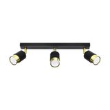 CEILING LAMP NERO 3 BLACK/GOLD GU10 3X40W IP20