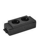 EVOline Express double socket rail Type 910 GST18; for plug types: F,C,E+F; no contact protection