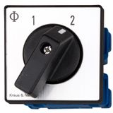 Changeover switch front mounting w. central mounting 20A 1P