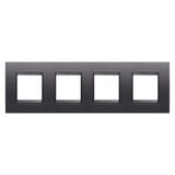 LUX INTERNATIONAL PLATE - IN PAINTED TECHNOPOLYMER - 2+2+2+2 MODULES HORIZONTAL - SLATE ABSOLUTE - INNER FRAME MATT SLATE - CHORUSMART