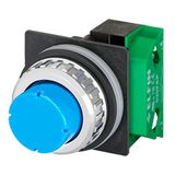Projecting push-button, blue, N.O.