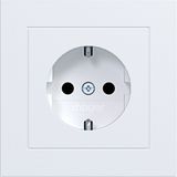 SCHUKO wall socket with cover, Safety Plus, plug-in class A.1 with size