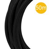 Textile Cable 3C Black 50m Roll