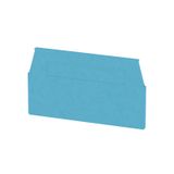End plate for terminals, blue, Height: 60.3 mm, Width: 1.5 mm, V-0, Wemid, Snap-on: No
