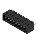 PCB plug-in connector, male header, closed side, THT/THR solder connection, 3.50 mm, Number of poles: 9, 180°, Solder pin length (l): 3.2 mm, tinned, black, Tray