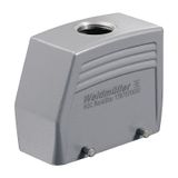 HDC enclosures, Size: 6, Protection degree: IP65, in plugged condition, Cable entry from top, Side-locking clamp on lower side, , Size of cable entries: 1*M40