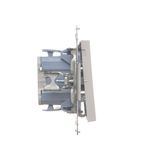 Intermediate switch with LED illumination without pictogram, (module), Simon 24, IP20/IP44, 10AX, black matt