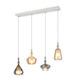 Aldea pendant 4-pc E14 amber/chrome plated