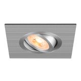 NEW TRIA® 75 XL, recessed ceiling light, square, max. 10W , GU10, aluminium
