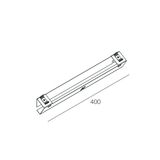 V-30: STAFFA PARETE ANG.30 L.400MM