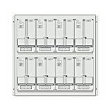 Meter box insert 2-rows, 8 meter boards / 19 Modul heights