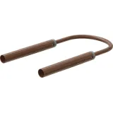Safety measuring lead with (4 mm lamella plug, straight) to (4 mm lamella plug, straight), 0.5 m, brown, PVC, 1.0 mm², CAT II, 66.1053-05027