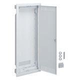 Multimedia distributor for Homeway, flush-mounted, 5-row, slotted sheet steel door
