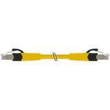 RJ45 male 0° / RJ45 male 0° shielded FRNC/LS0H 4x2xAWG27 ye UL 1.2m