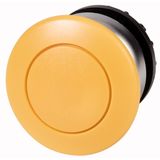 M22-DRP-Y Mushroom actuator, RMQ-Titan, Mushroom, maintained, Mushroom yellow, yellow, Blank, Bezel: titanium