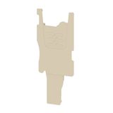 End plate for terminals, dark beige, Height: 16.5 mm, Width: 0.55 mm, 