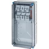 Mi Fuse box IP65, 1x250A NH1 3p, on Rail 250A 5 poles, 300x600mm (Mi 6472)