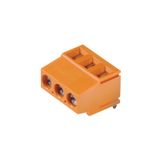 Printed circuit board terminals, 5.08 mm, Number of poles: 6, 180°, Solder pin length (l): 3.5 mm, tinned, orange, Clamping yoke connection, Clamping range, max. : 2.5 mm², Box