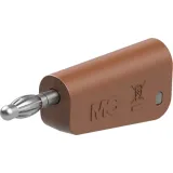 4 mm plug, solder connection, 1.0 mm², brown, 64.1038-27