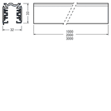 Power rail Stromschienen Aluminium 5851900