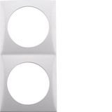 Integro Flow Frame, 2-Gang Polar White Glossy