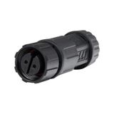 Socket with cover nut M16, 2-pin,