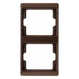 Frame 2gang vertical Arsys brown, glossy