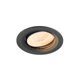 NUMINOS© MOVE M, recessed CL 2700K, 40ø, IP20, round bl/wh