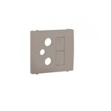 COV F/R-TV-SAT-2XRJ45 CAT6 UTP MULT SOC PLAT