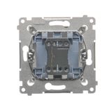 Two-way switch illuminated, LED not replaceable Color: blue, (module), 10AX, quick connection, white