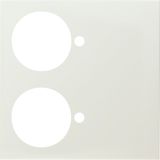 Center piece for presence, call/presence, call mute etc buttons, Berker S.1, cream, gloss