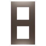 EGO INTERNATIONAL PLATE - IN PAINTED TECHNOPOLYMER - 2+2 MODULES VERTICAL - BROWN SHADE - CHORUSMART