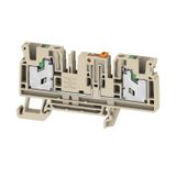 Test-disconnect terminal, SNAP IN, dark beige, 4 mm², 20 A, 500 V, Num