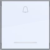 Rocker single, bell symbol, large text field, clear lens, A.x/C.x, titanium