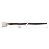 Connection connector for double white LED strips 10 mm, 3 pins