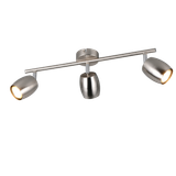 Nancy spotlight 3-pc GU10 brushed steel