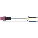 pre-assembled connecting cable Eca Socket/open-ended pink