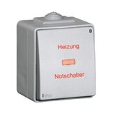 TWO-POLE SWITCH WITH "HEIZUNG NOTSCHALTER" GR