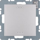 KNX CO2 sensor w. humidity and temperature regulation, S.x/B.x alu mat